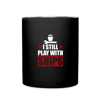 Lustiges Schiffsmechaniker Shirt & Geschenkidee - Tasse einfarbig - Schwarz - Vorne