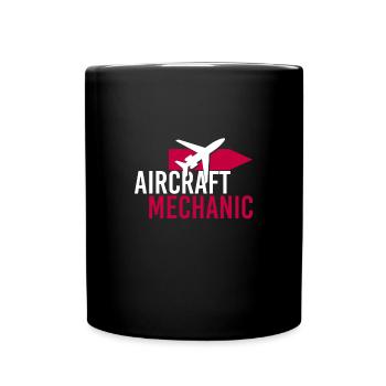Fluggerätmechaniker - Tasse einfarbig - Schwarz - Vorne
