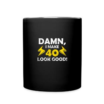 40e anniversaire - Mug uni - noir - Devant