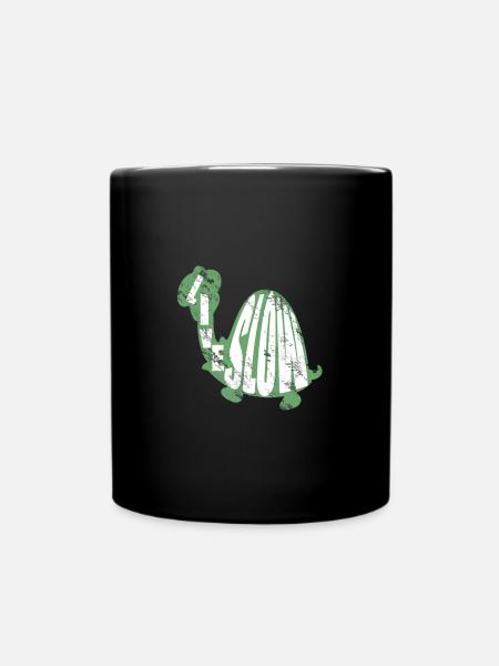 Schildkröte - Tasse einfarbig - Schwarz