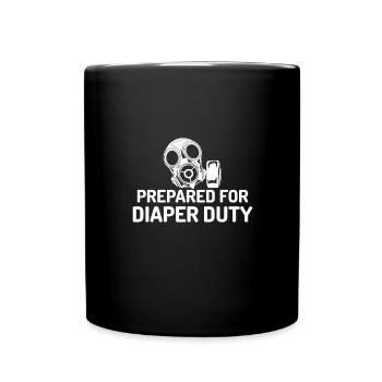 Windel Wechsel Lustiges Geschenk Vater & Mutter - Tasse einfarbig - Schwarz - Vorne