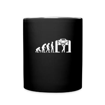 KFZ-Mechaniker Evolution - Tasse einfarbig - Schwarz - Vorne