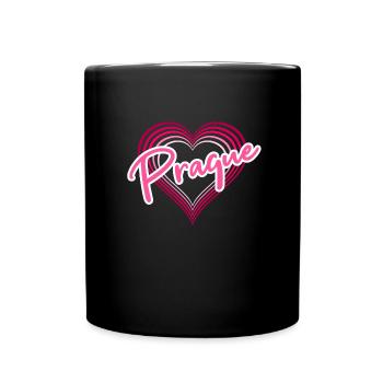 Prag - Tasse einfarbig - Schwarz - Vorne