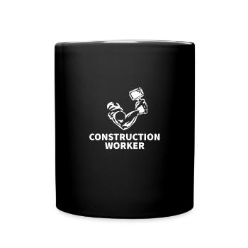 Construction worker - Full Colour Mug - black - Front