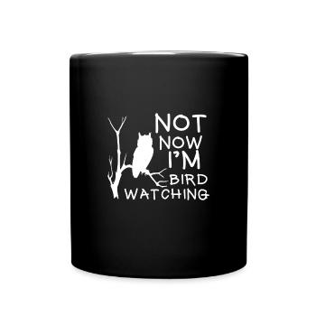 Hiboux T-shirt & ornithologistes cadeau - Mug uni - noir - Devant