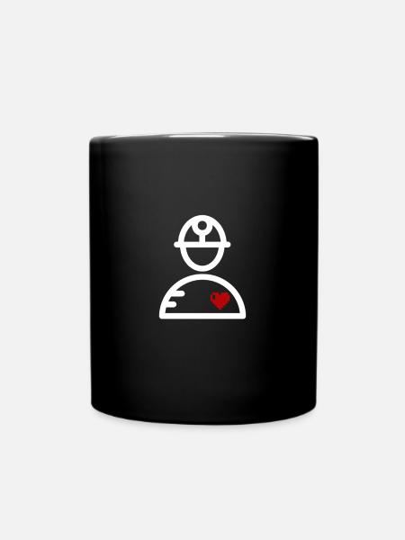 Bergmann - Tasse einfarbig - Schwarz