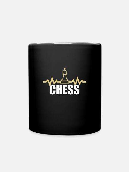 Schach - Tasse einfarbig - Schwarz