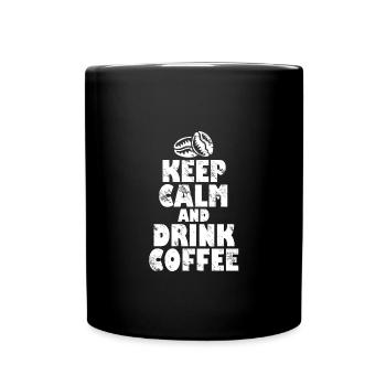 Kaffee - Tasse einfarbig - Schwarz - Vorne