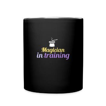 Magician in a training shirt - Full Colour Mug - black - Front