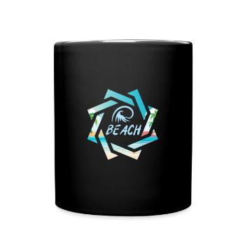 Strand - Tasse einfarbig - Schwarz - Vorne