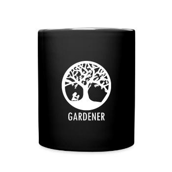 Gartenarbeit - Tasse einfarbig - Schwarz - Vorne