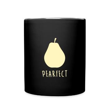 Birne - Tasse einfarbig - Schwarz - Vorne