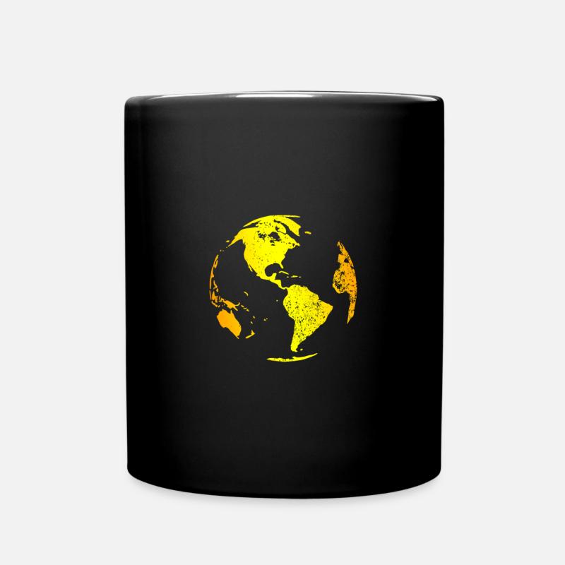 Globus Carte du monde - Mug uni - noir