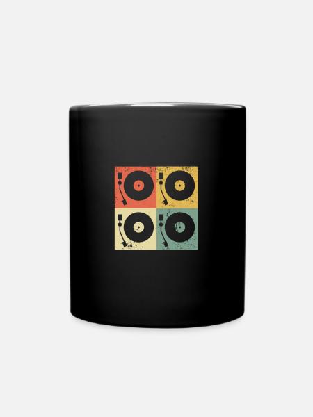 Vinyl Record Player - Full Colour Mug - black