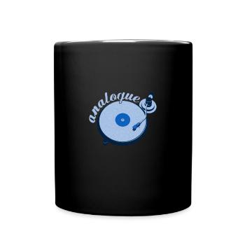 Tourne-disque Chemise &Idée cadeau - Mug uni - noir - Devant