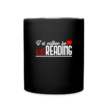 Ich Liebe Bücher Lesen - Tasse einfarbig - Schwarz - Vorne