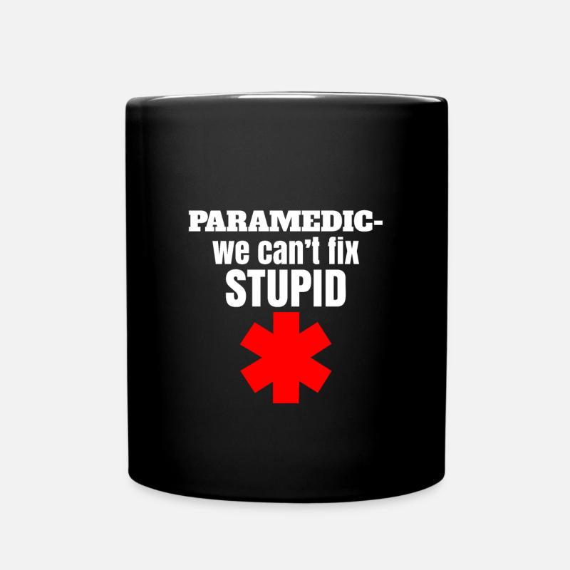 Funny rescue service saying & paramedic - Full Colour Mug - black