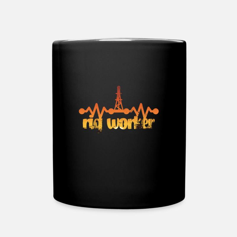 Oil rig worker gift idea - Full Colour Mug - black