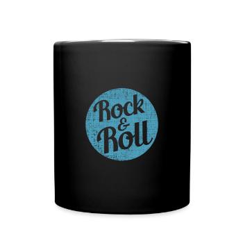 Rock and Roll - Tasse einfarbig - Schwarz - Vorne