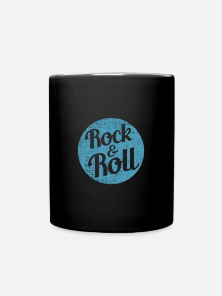 Rock and roll - Full Colour Mug - black