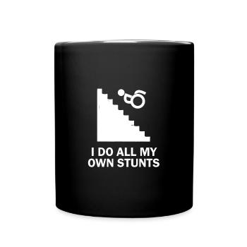 Chemise en fauteuil roulant - Mug uni - noir - Devant