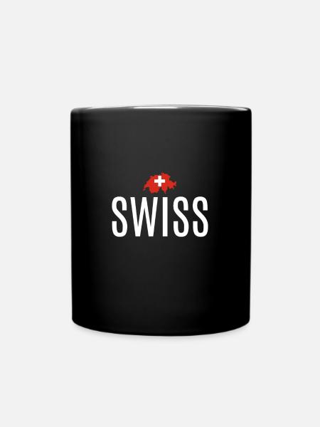 T-shirt suisse - Mug uni - noir