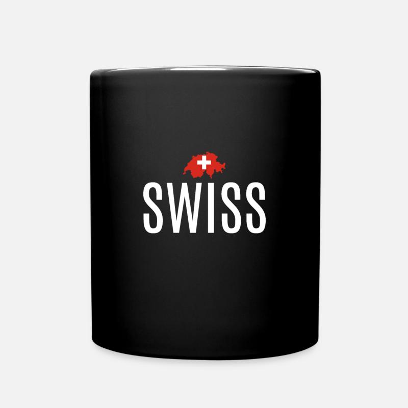T-shirt suisse - Mug uni - noir