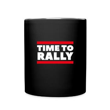 Rallye Zeit - Tasse einfarbig - Schwarz - Vorne