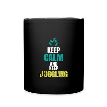 Jonglieren Spruch - Tasse einfarbig - Schwarz - Vorne