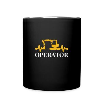 excavator operator - Full Colour Mug - black - Front