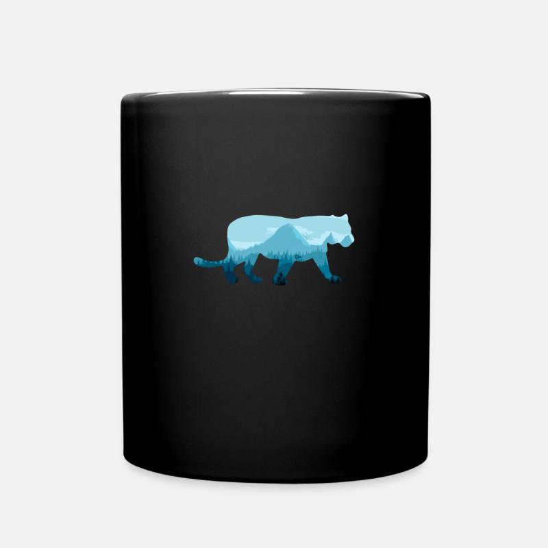 Wildkatze - Tasse einfarbig - Schwarz