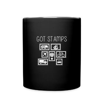 Stamps? - Full Colour Mug - black - Front