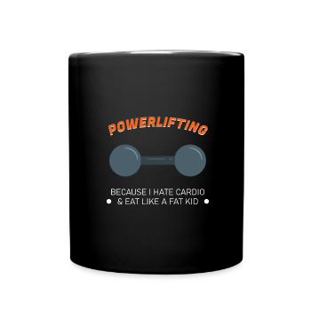POWERLIFTING: Powerlifting Because - Full Colour Mug - black - Front