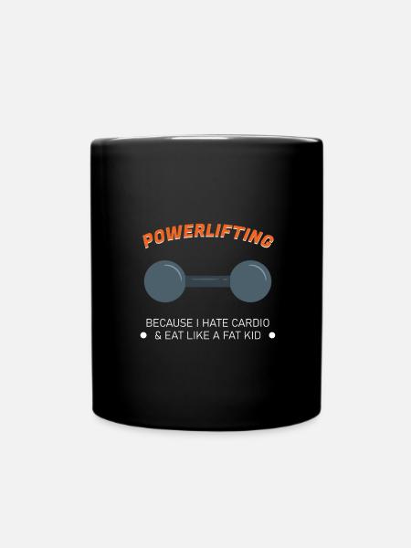 POWERLIFTING: Powerlifting Because - Full Colour Mug - black