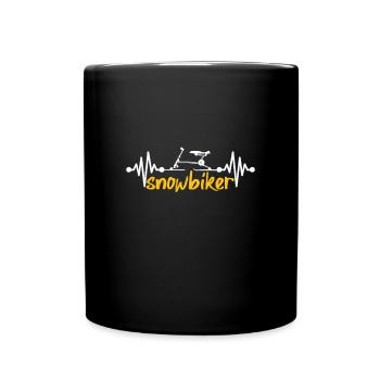 Conducteur de motoneige - Mug uni - noir - Devant