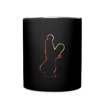 Snowboarder - Tasse einfarbig - Schwarz - Vorne