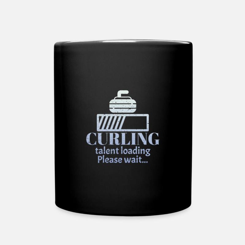 Curling curling curling - Tasse einfarbig - Schwarz