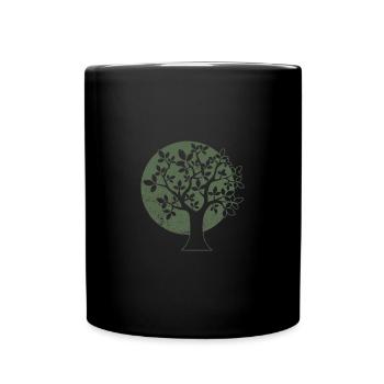 Baum - Tasse einfarbig - Schwarz - Vorne