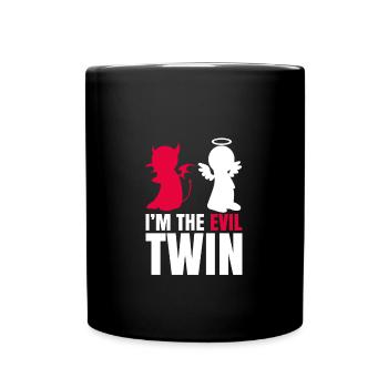 Cadeau jumeaux - Mug uni - noir - Devant
