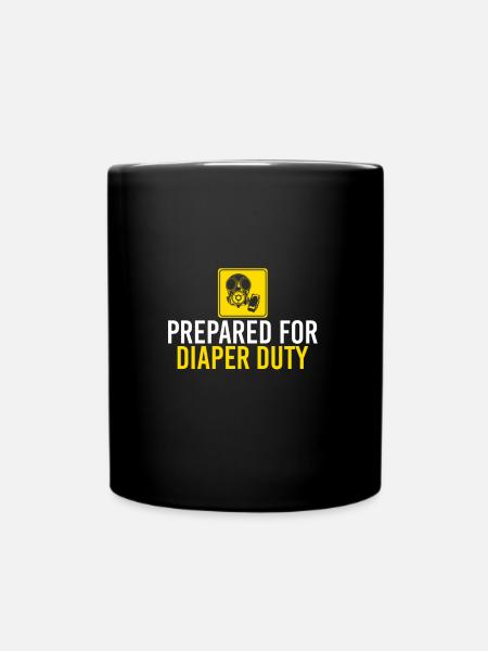 Vaterschaft Baby Vater Geschenk - Tasse einfarbig - Schwarz