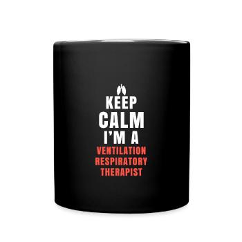 Atmungstherapeut Intensivpflege Geschenk - Tasse einfarbig - Schwarz - Vorne