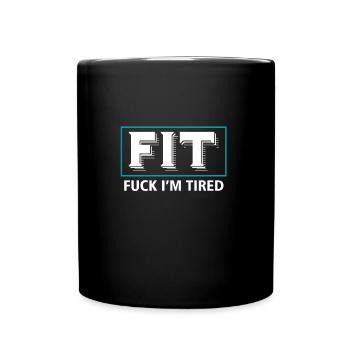 Tired - Full Colour Mug - black - Front