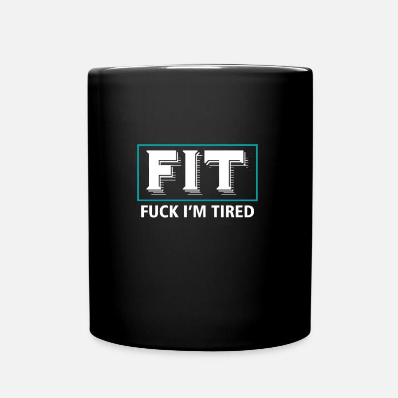 Müde - Tasse einfarbig - Schwarz