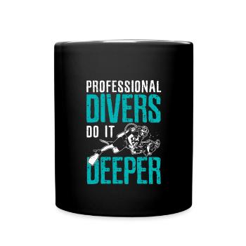 Plongeur professionnel - Mug uni - noir - Devant