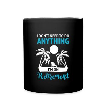 Retirement gift idea pension - Full Colour Mug - black - Front