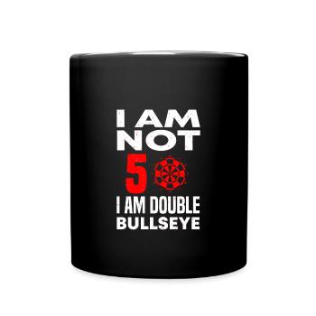 Darts 50th birthday darts - Full Colour Mug - black - Front