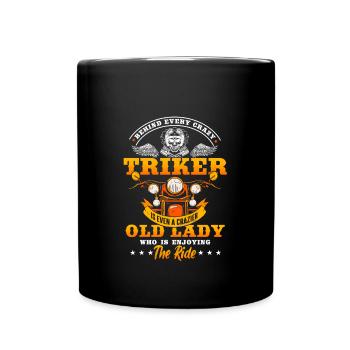 Trike bike gift triker grandma and grandpa - Full Colour Mug - black - Front