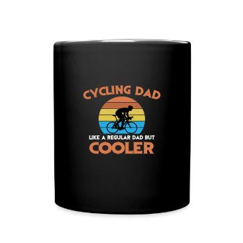 Bicycle dad t-shirt dad gift idea - Full Colour Mug - black - Front