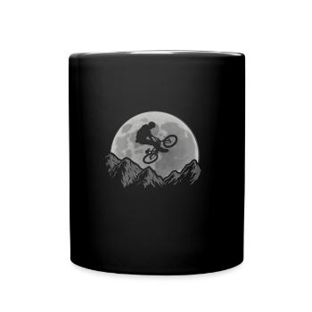 BMX Fahrrad Shirt Geschenk Mountainbike - Tasse einfarbig - Schwarz - Vorne