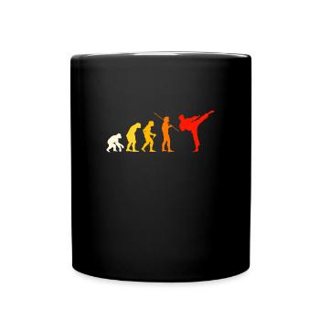 Karate Evolution T-Shirt Geschenk Judo - Tasse einfarbig - Schwarz - Vorne